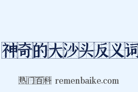 神奇的大沙头反义词是什么意思的图片